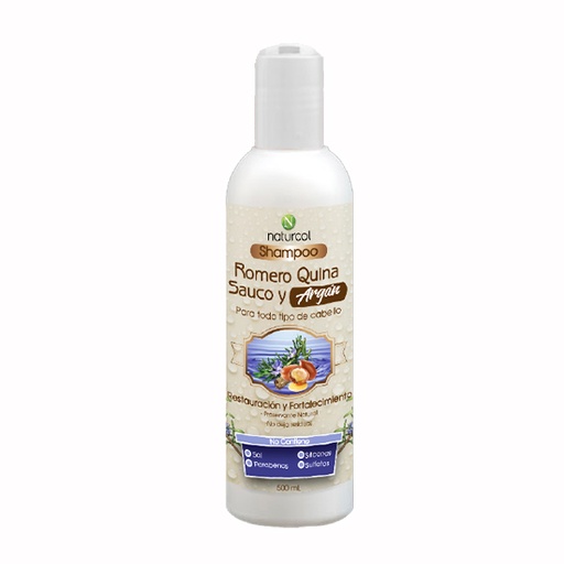 [NSHAQ] SHAMPOO DE ROMERO QUINA SAUCO Y ARGAN X 500 ml